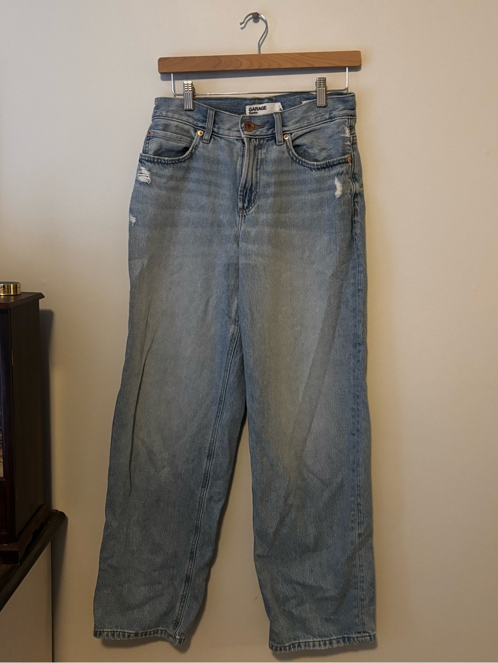 Garage Faded Blue Wide Leg Jeans - size 26